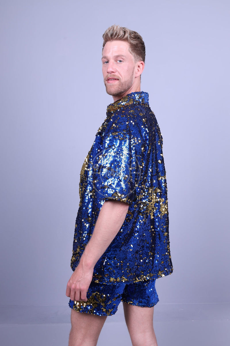 Blue Sequin Shirt at MR. Riegillio