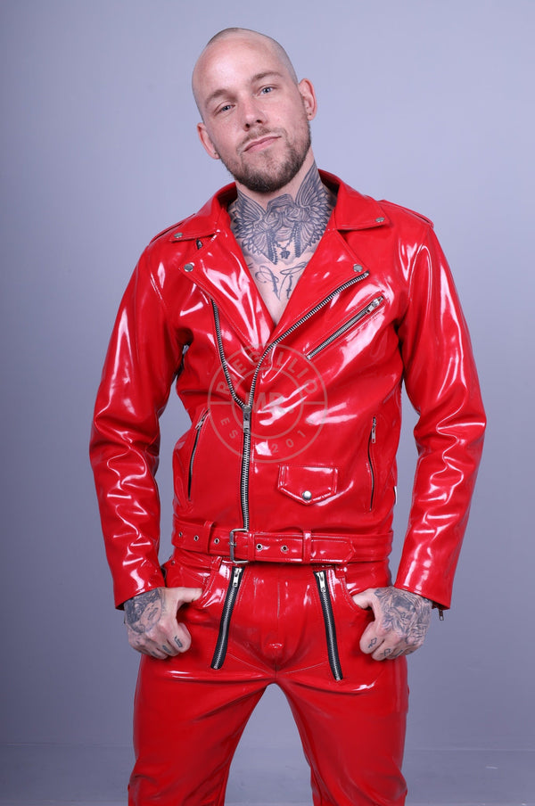 Red PVC Brando Jacket at MR. Riegillio
