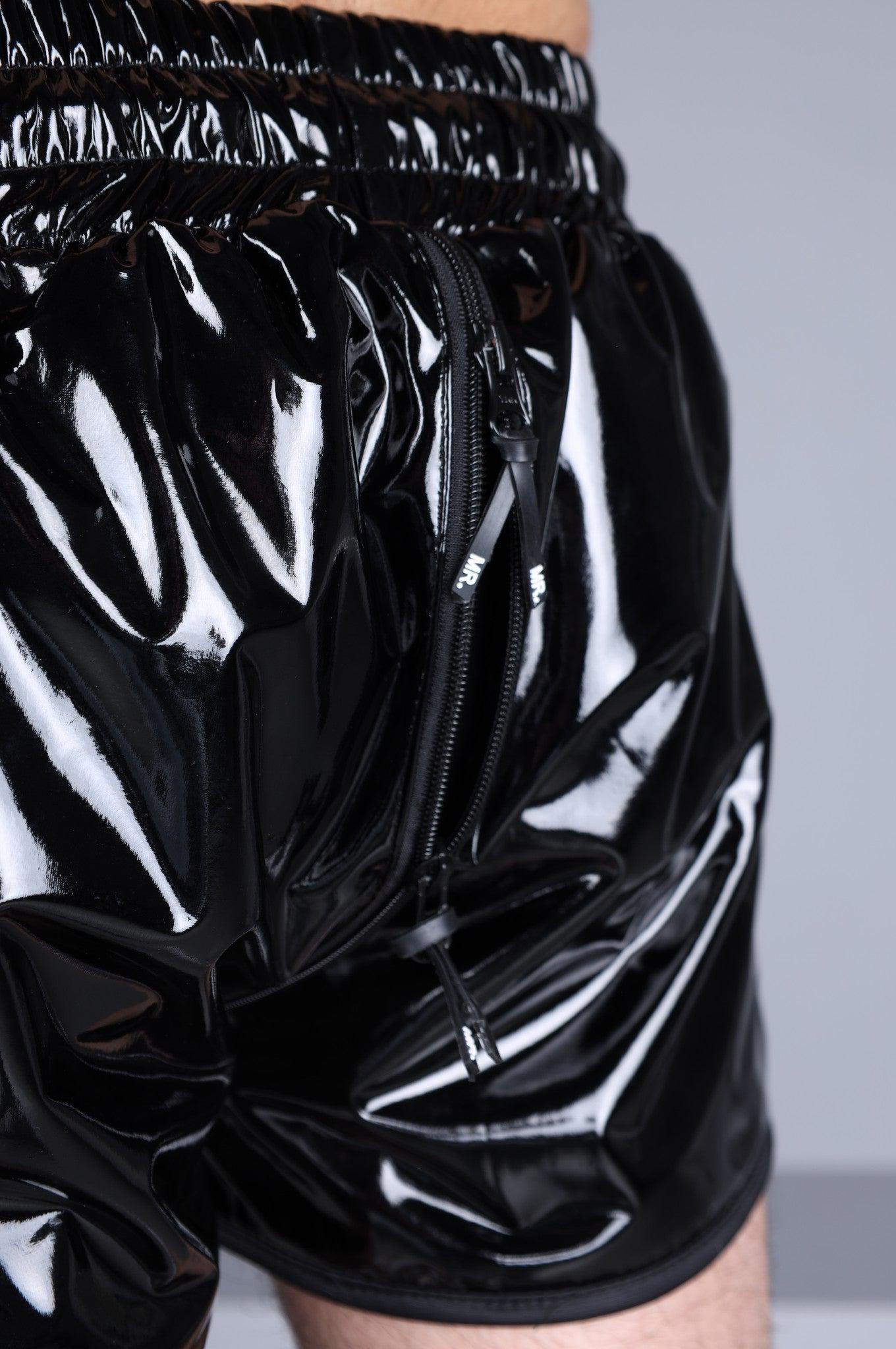 PVC 24 Mini Short Thru Zip – Black at MR. Riegillio