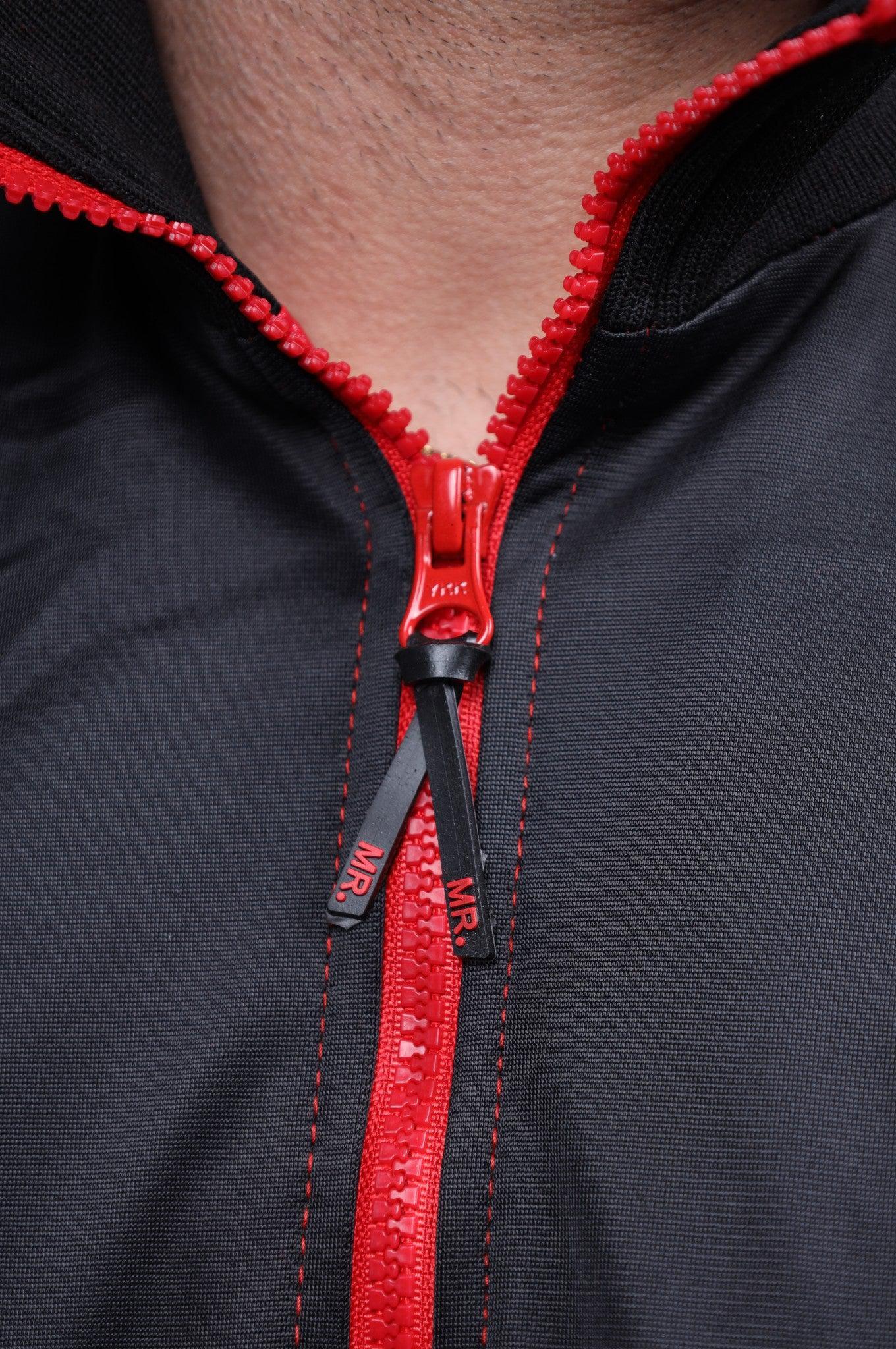 PVC 24 Tracksuit Sleeveless Jacket - Red at MR. Riegillio