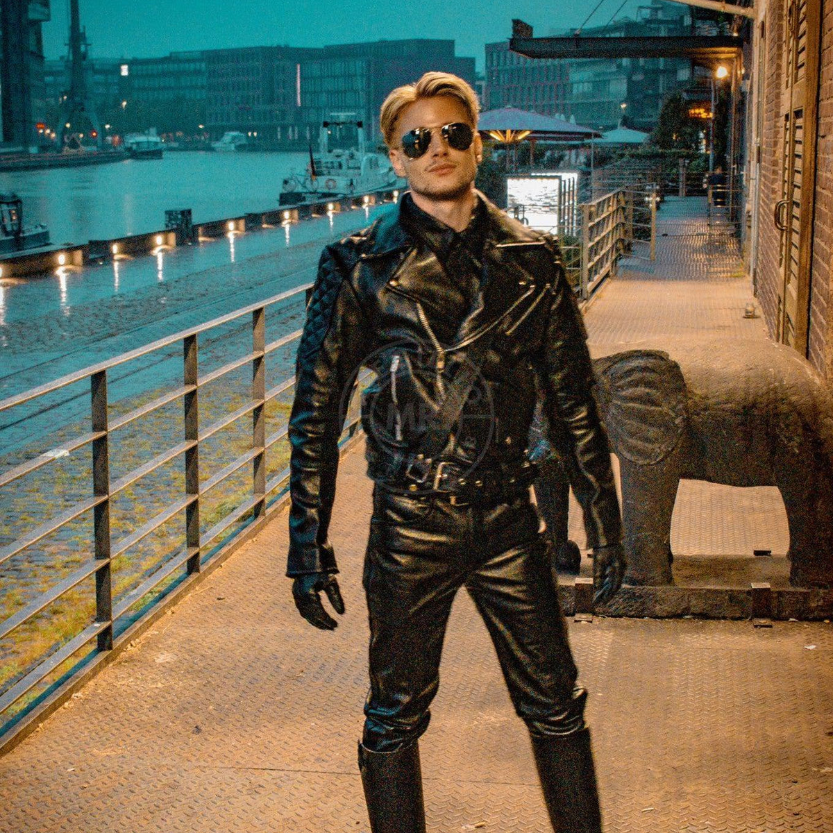 Leather Uniform Jacket by Riegillio