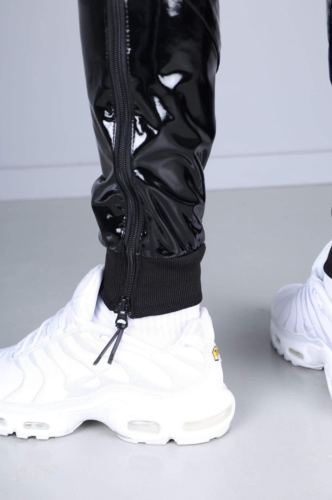 PVC 24 Tracksuit Pants Thru Zip - Black at MR. Riegillio