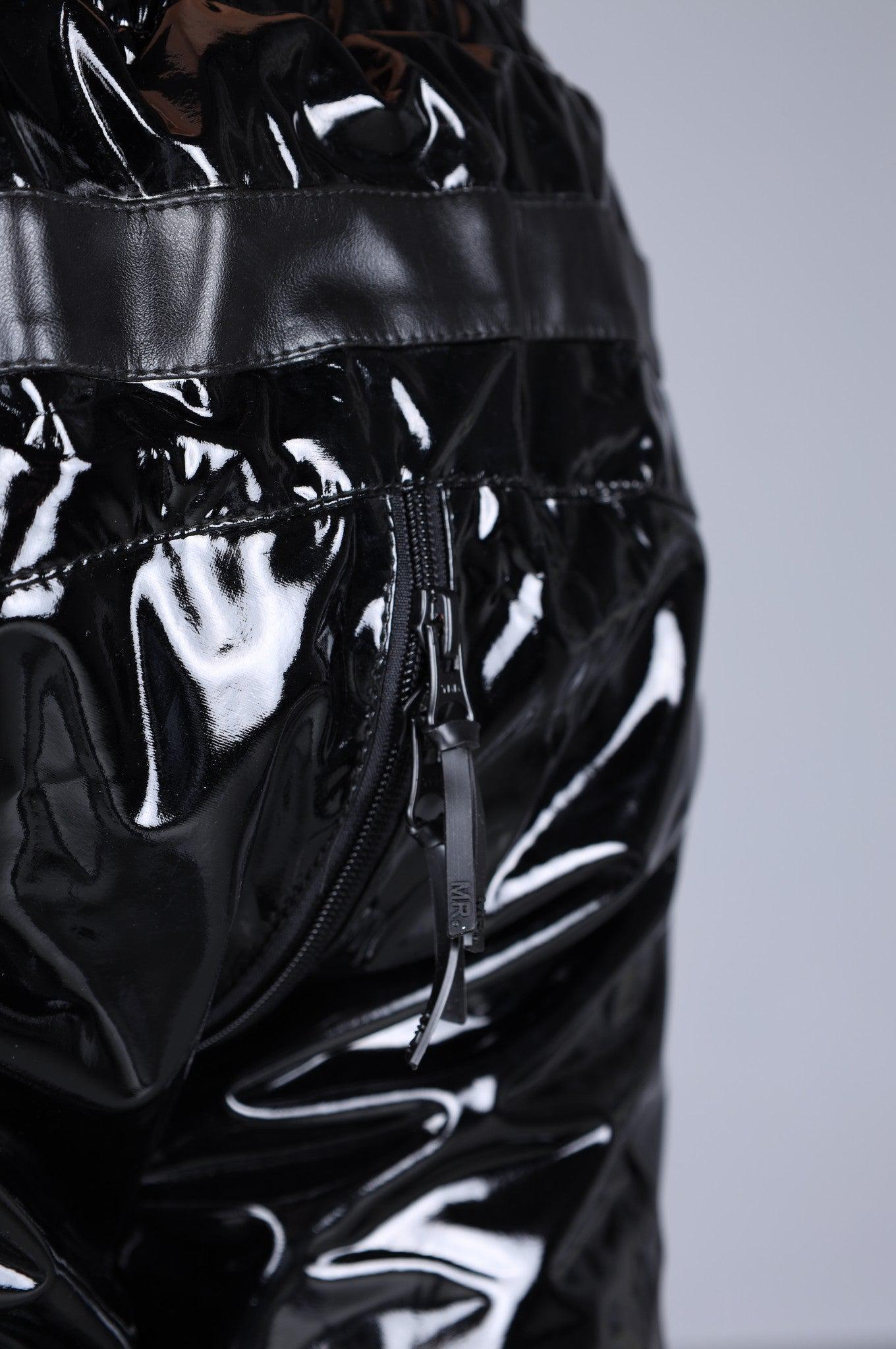 PVC 24 Tracksuit Pants Thru Zip - Black at MR. Riegillio