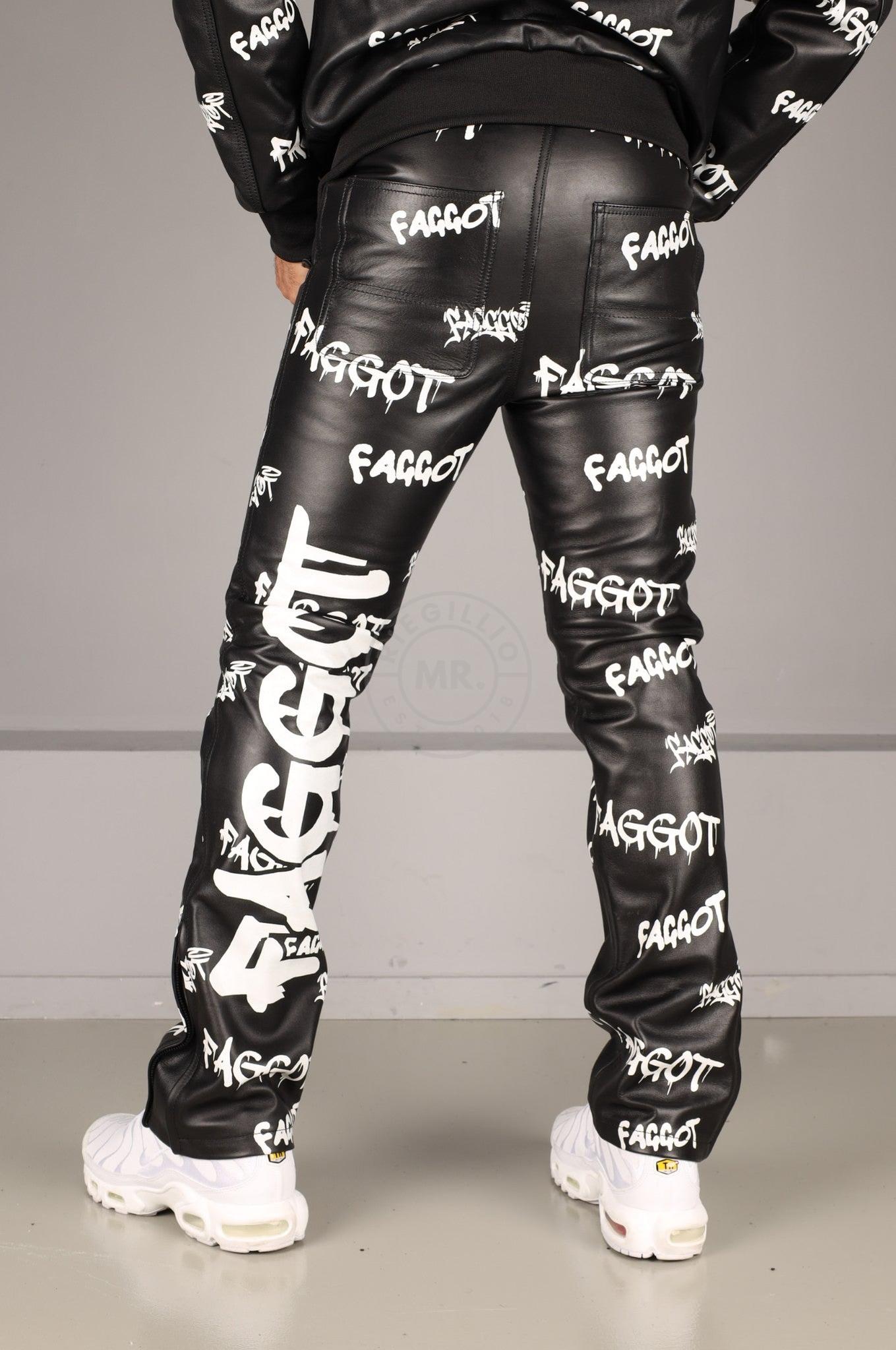 Black Leather 5 Pocket Pants - FAGGOT at MR. Riegillio