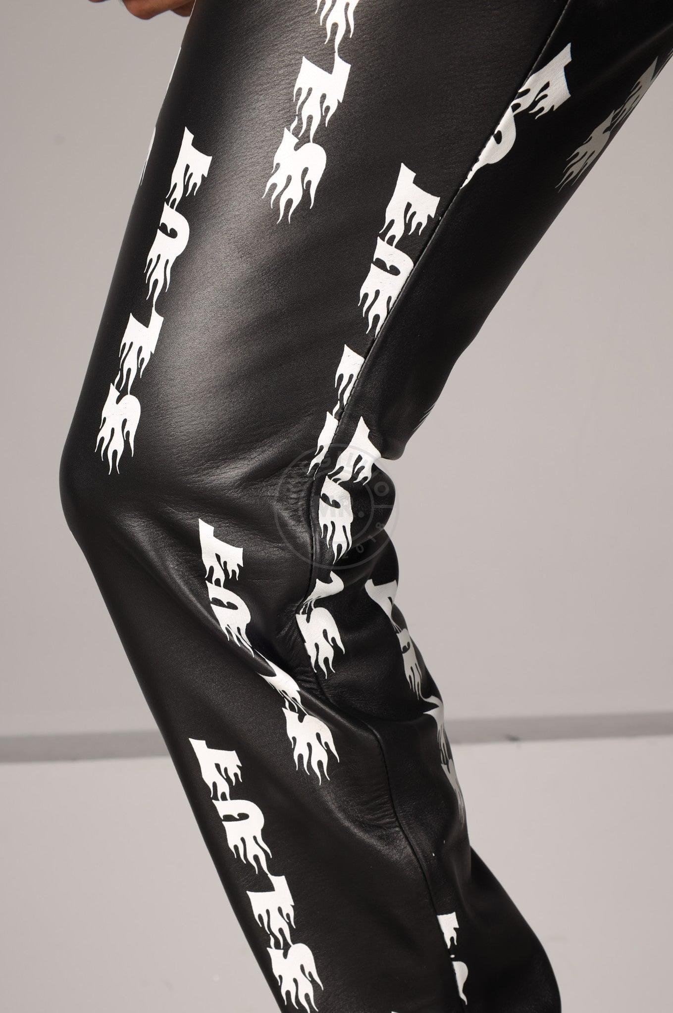 Black Leather 5 Pocket Pants - SLUT at MR. Riegillio