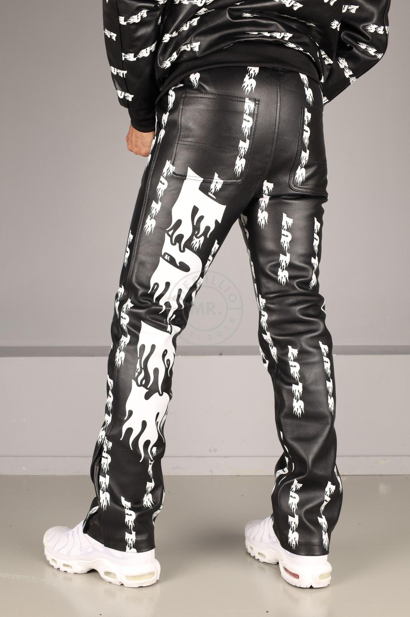 Black Leather 5 Pocket Pants - SLUT at MR. Riegillio