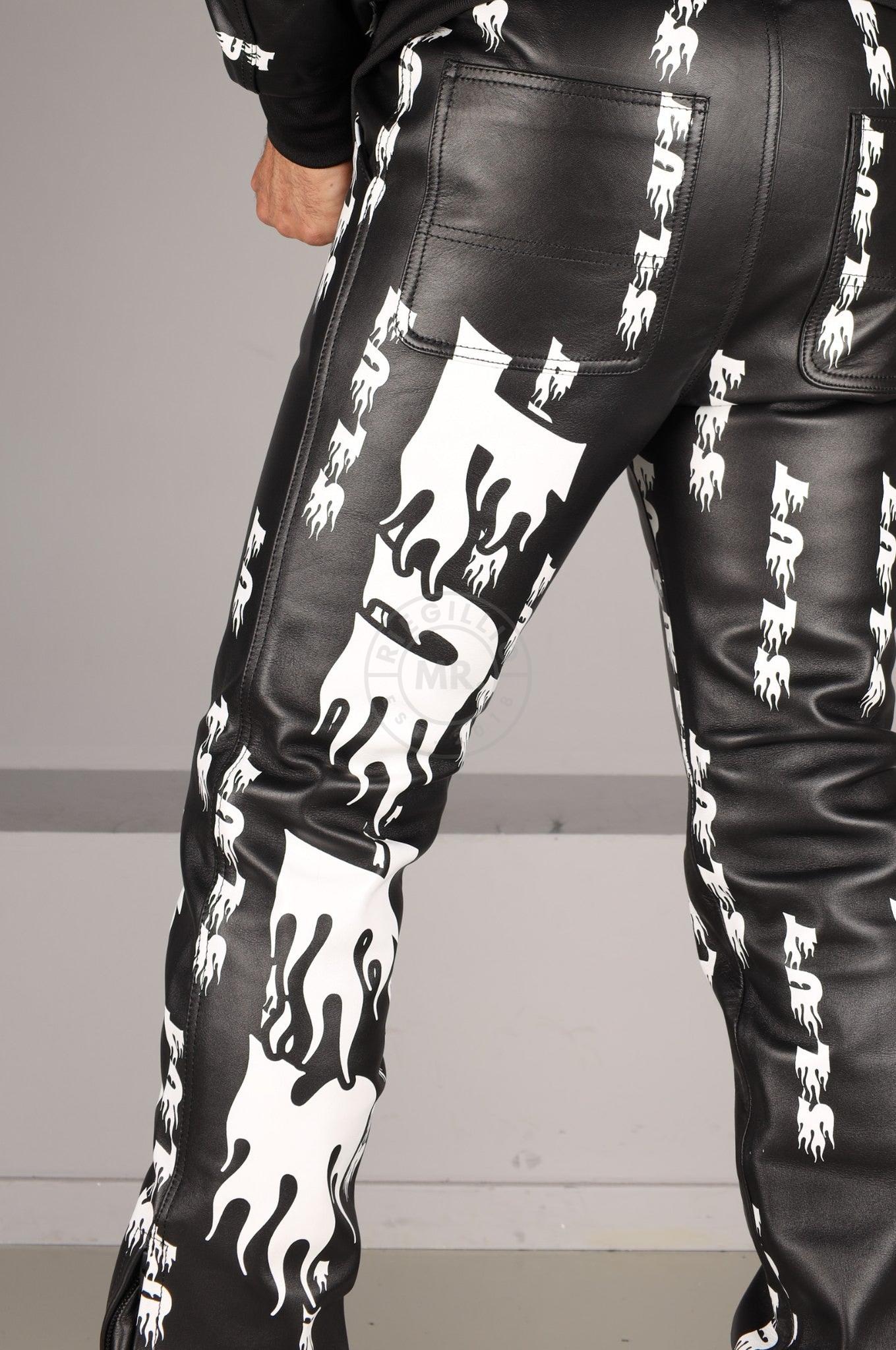 Black Leather 5 Pocket Pants - SLUT at MR. Riegillio
