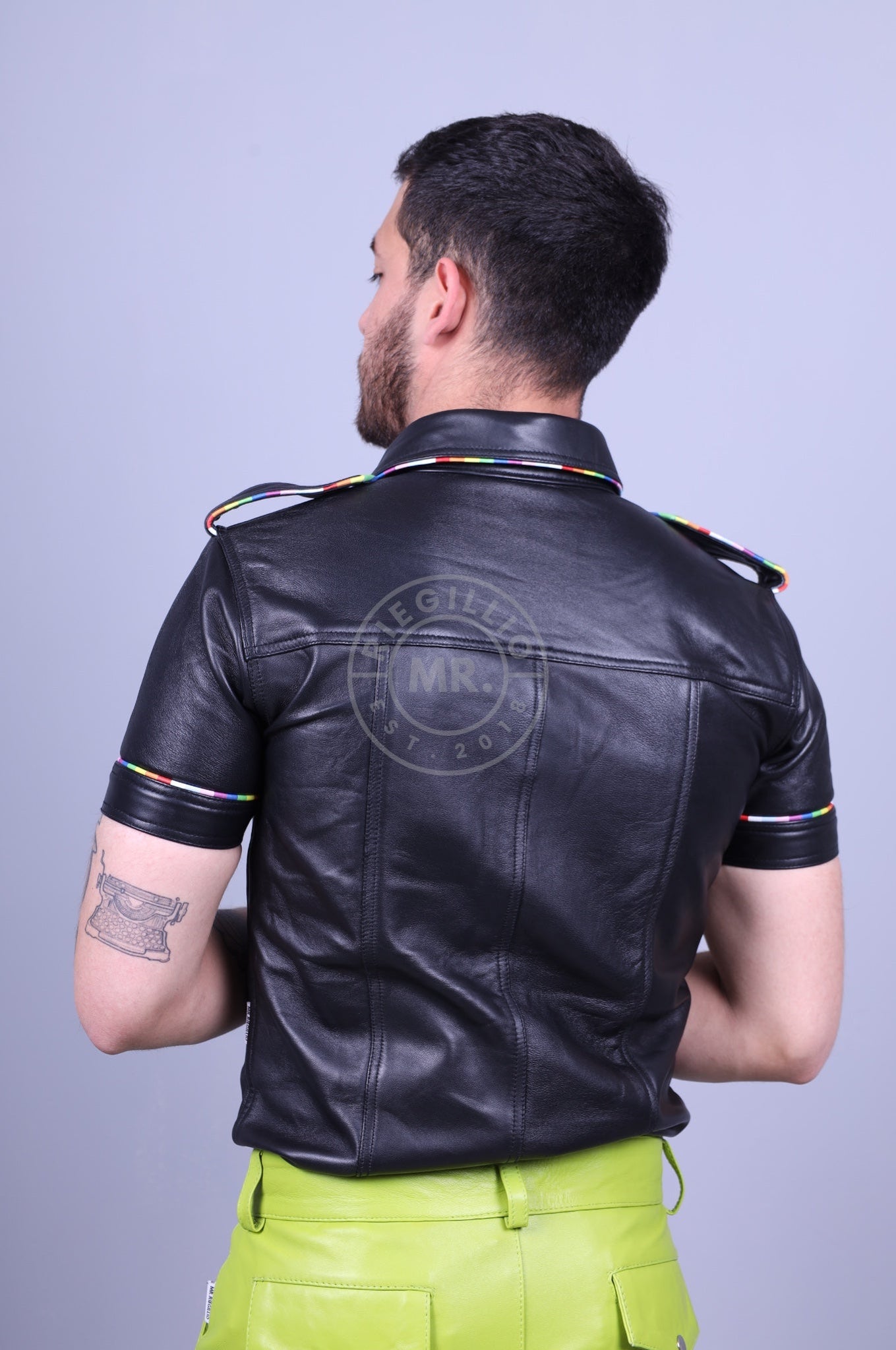 Black Leather Shirt - PROUD-at MR. Riegillio