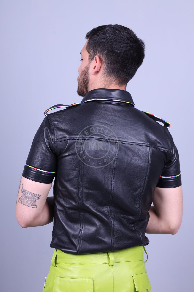 Black Leather Shirt - PROUD at MR. Riegillio