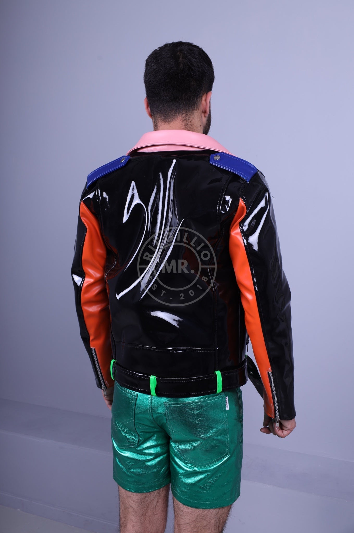 Colored PVC Brando Jacket at MR. Riegillio