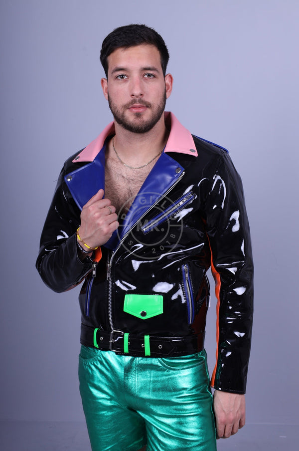 Colored PVC Brando Jacket at MR. Riegillio