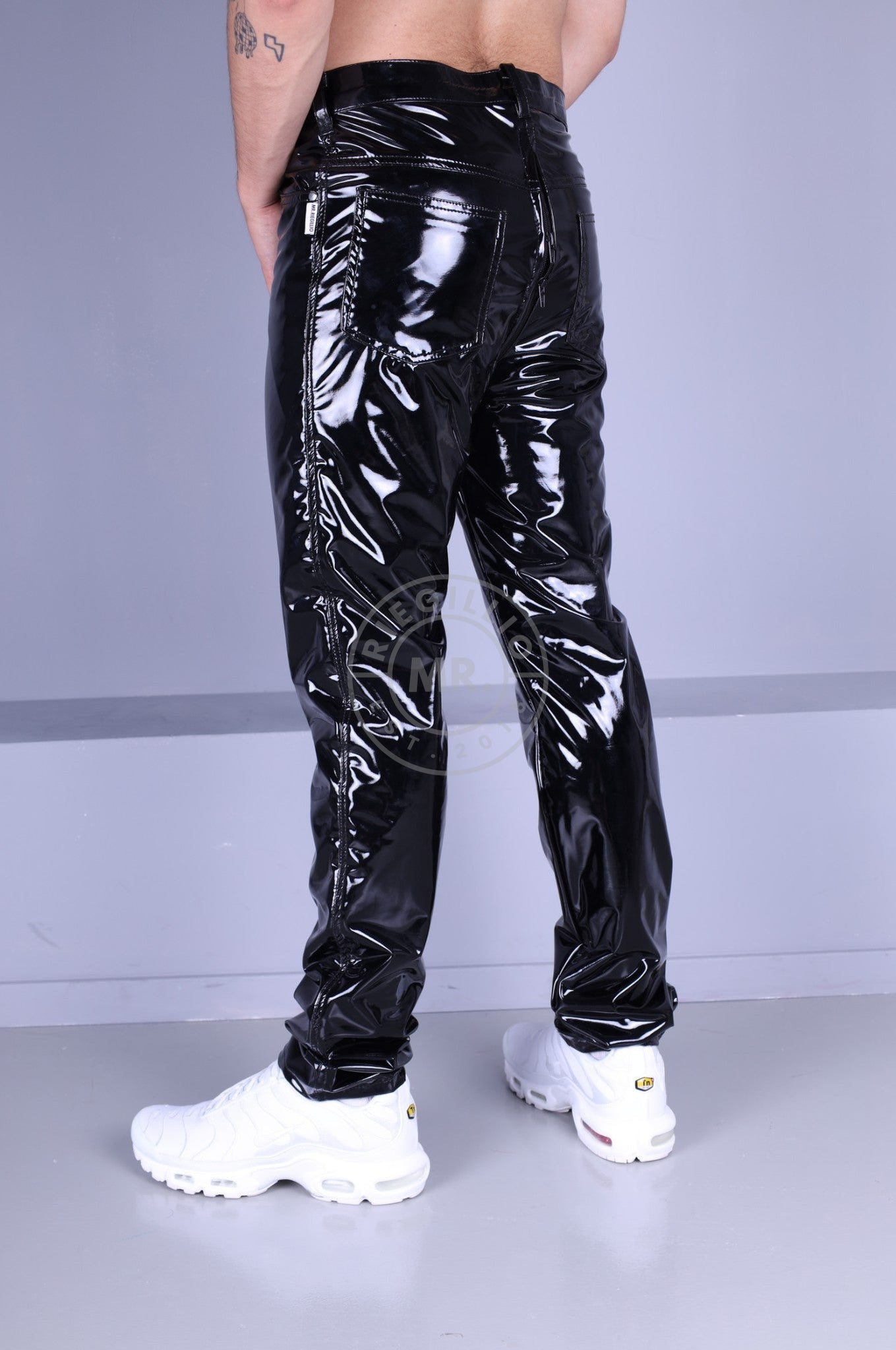 Black shiny clearance pvc trousers