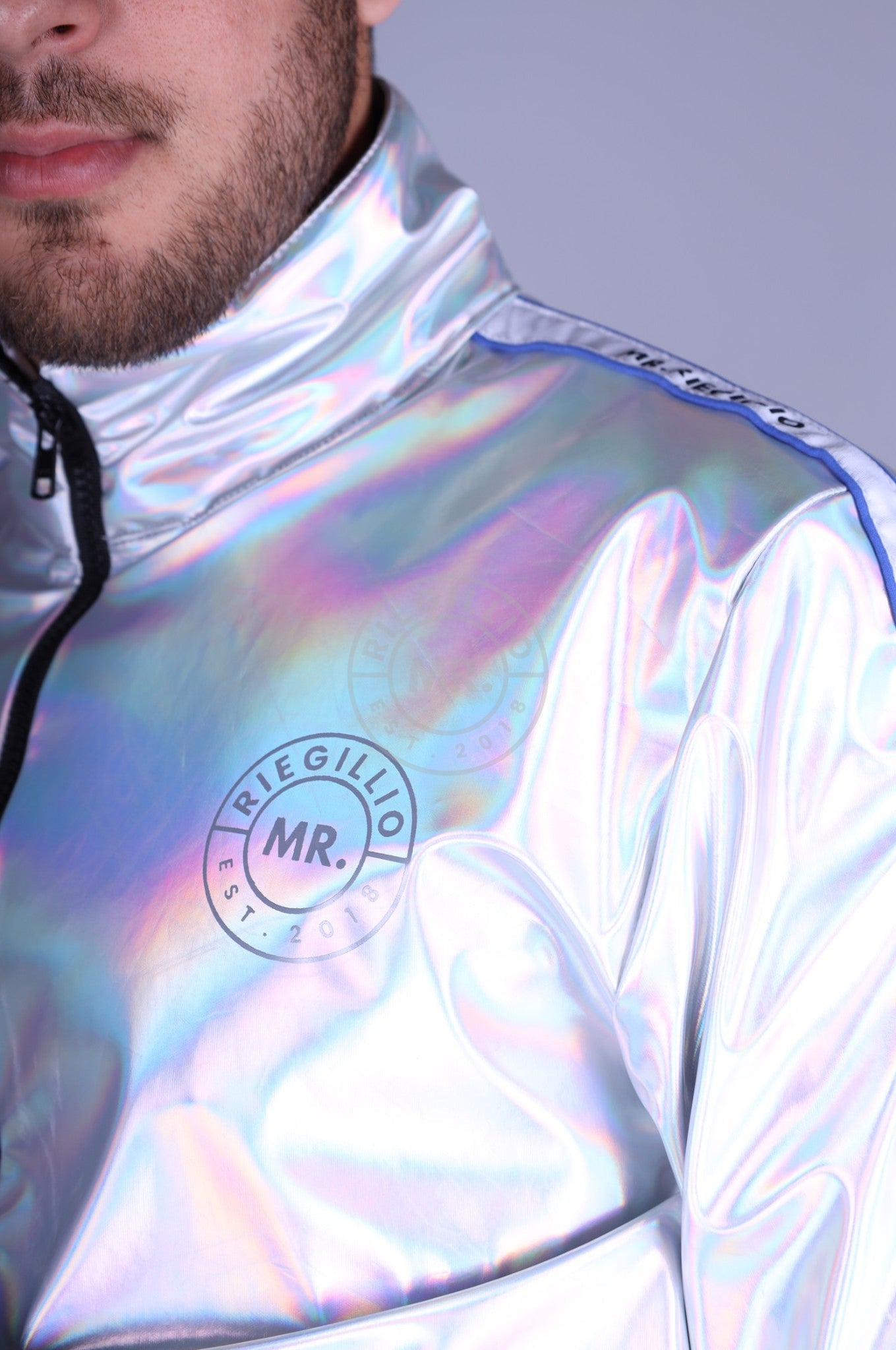 Holographic Tracksuit Jacket-at MR. Riegillio