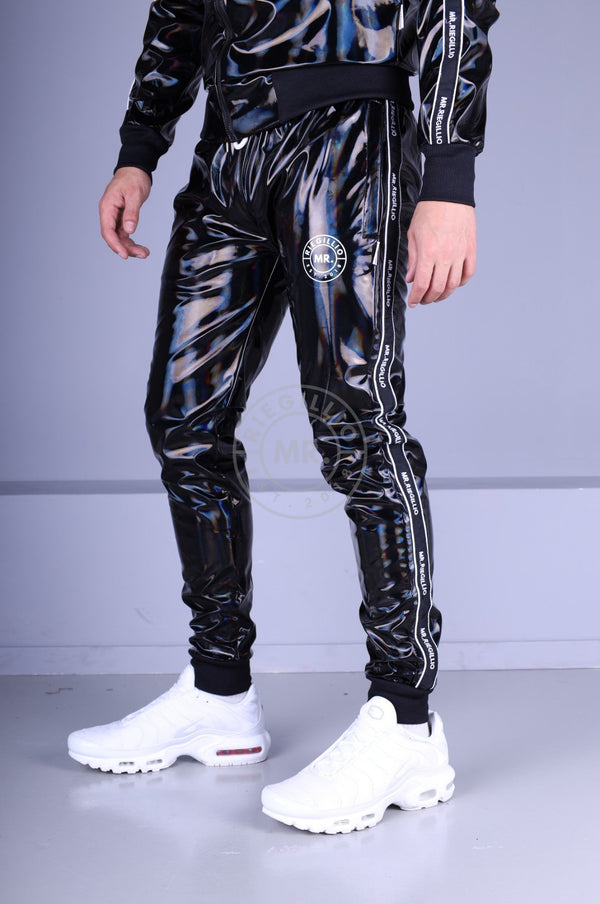 Black Holographic Tracksuit Pants