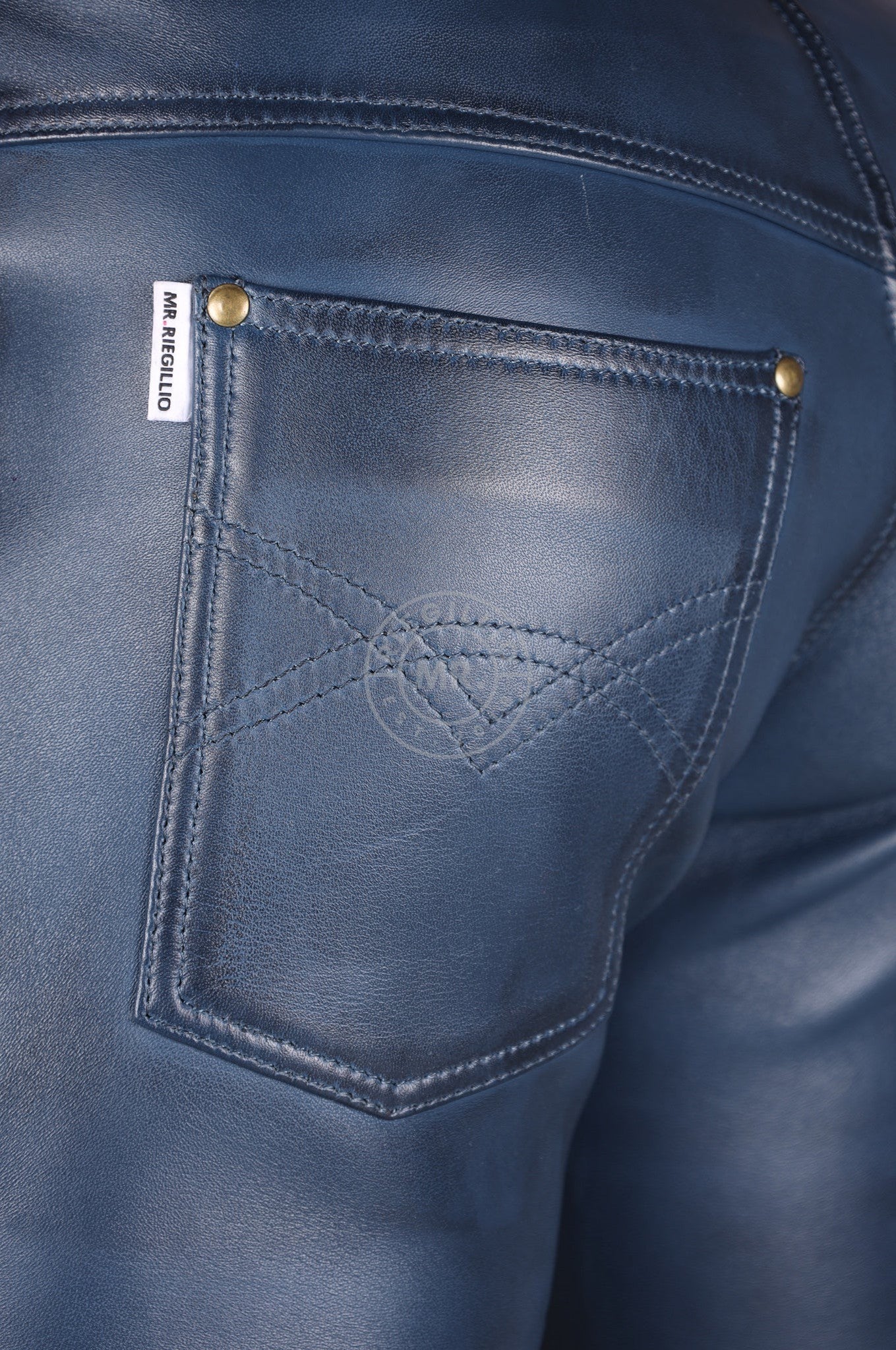 Washed Jeans Blue 5 Pocket Pants at MR. Riegillio