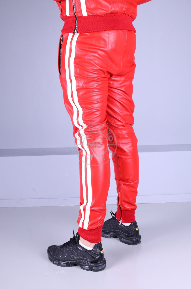 Red Leather Sports Pants