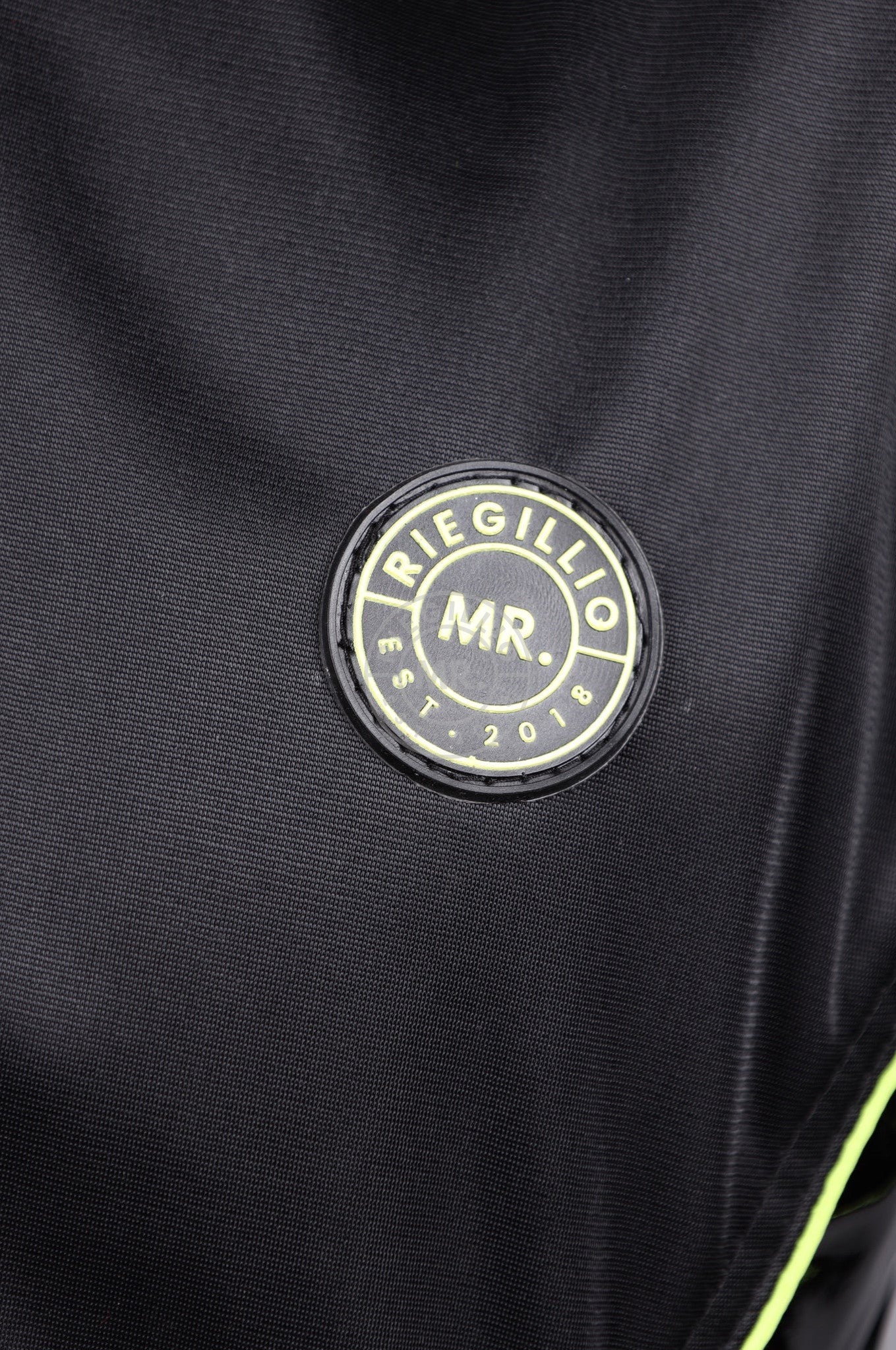 PVC 24 Tracksuit Jacket - Black with Neon Piping at MR. Riegillio