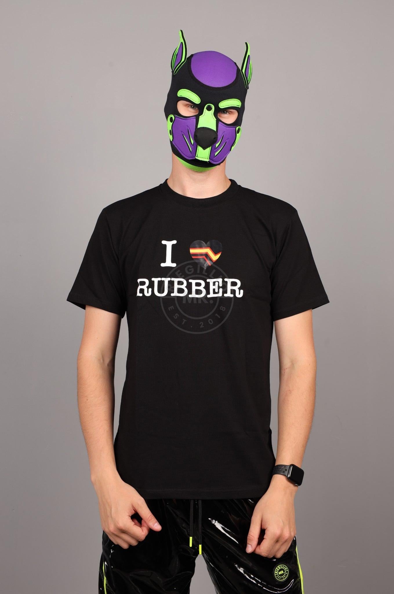 I LOVE RUBBER Souvenir T-Shirt at MR. Riegillio