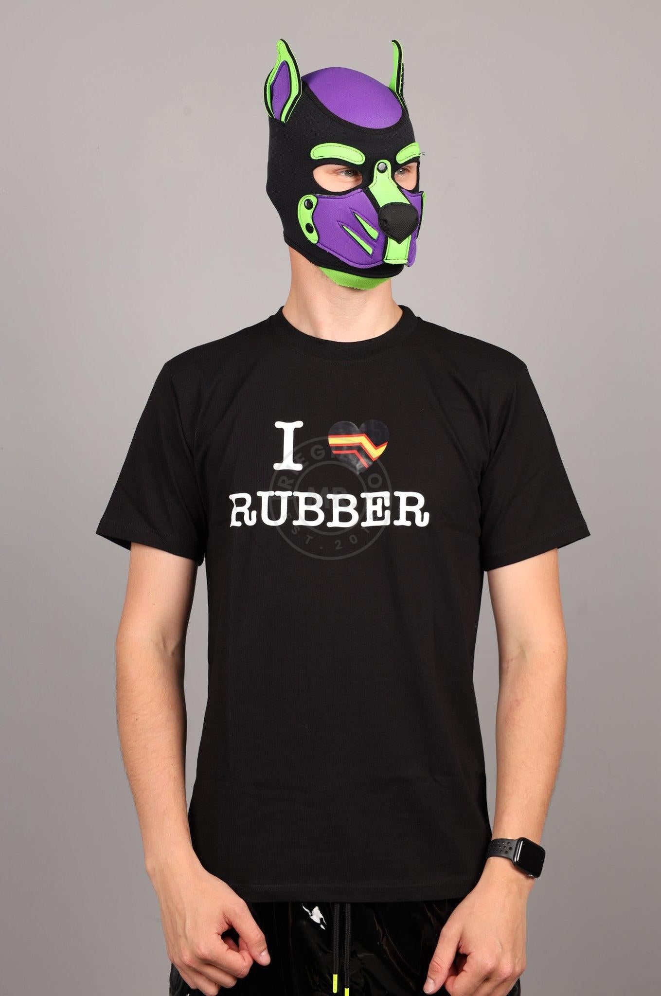 I LOVE RUBBER Souvenir T-Shirt at MR. Riegillio