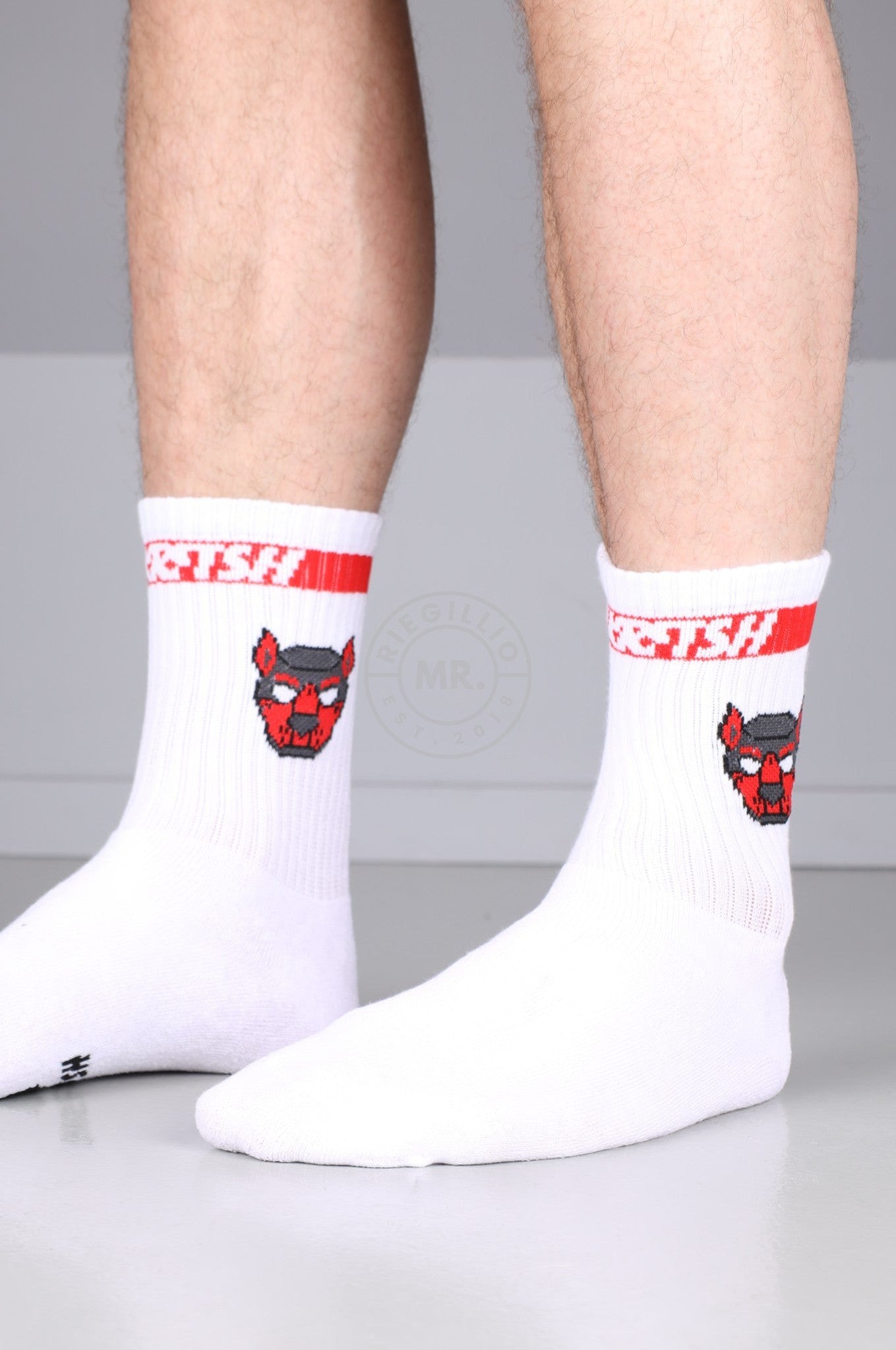 SNKRFTSH PUPPY SOCKS - RED at MR. Riegillio