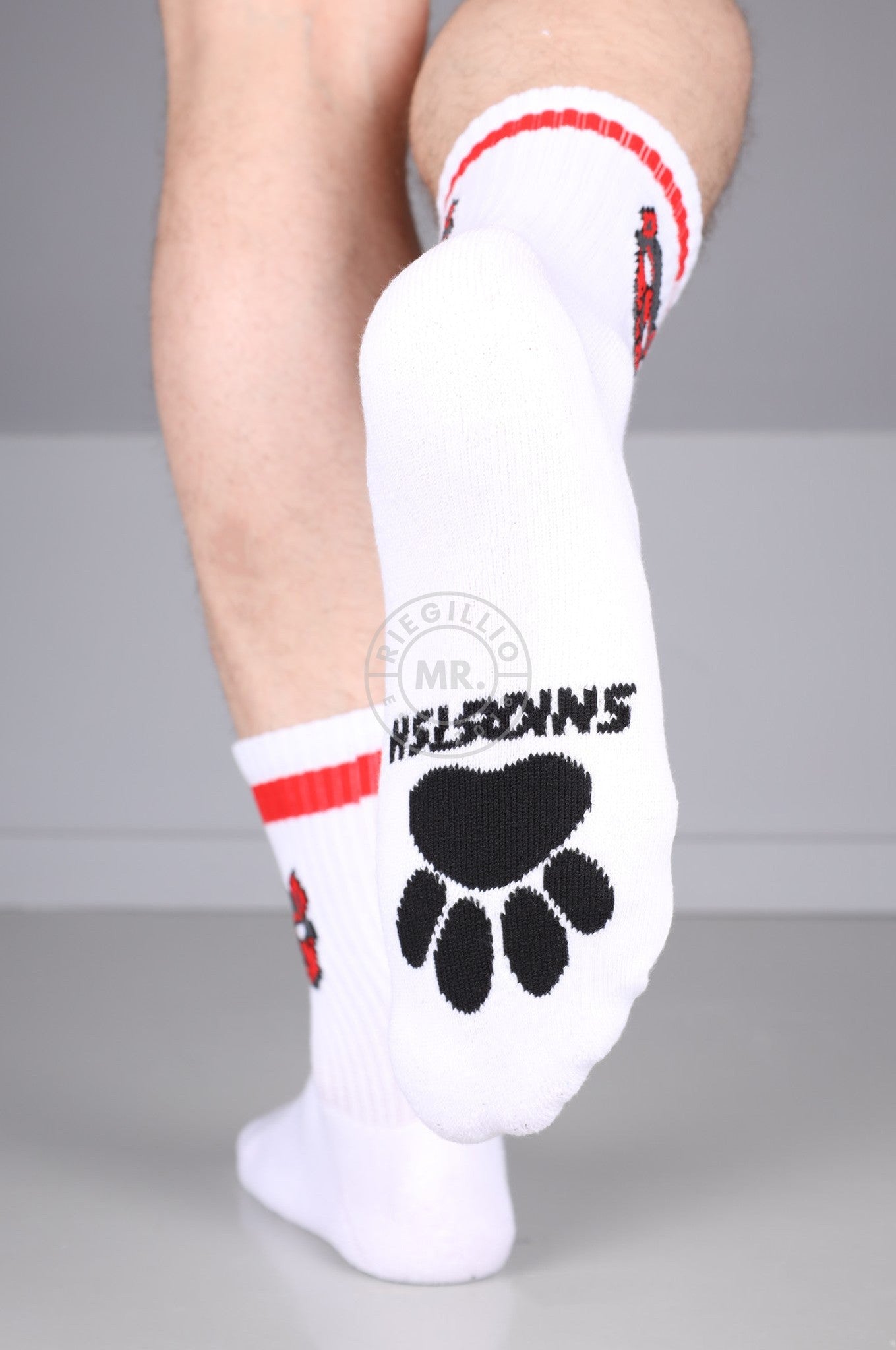 SNKRFTSH PUPPY SOCKS - RED at MR. Riegillio