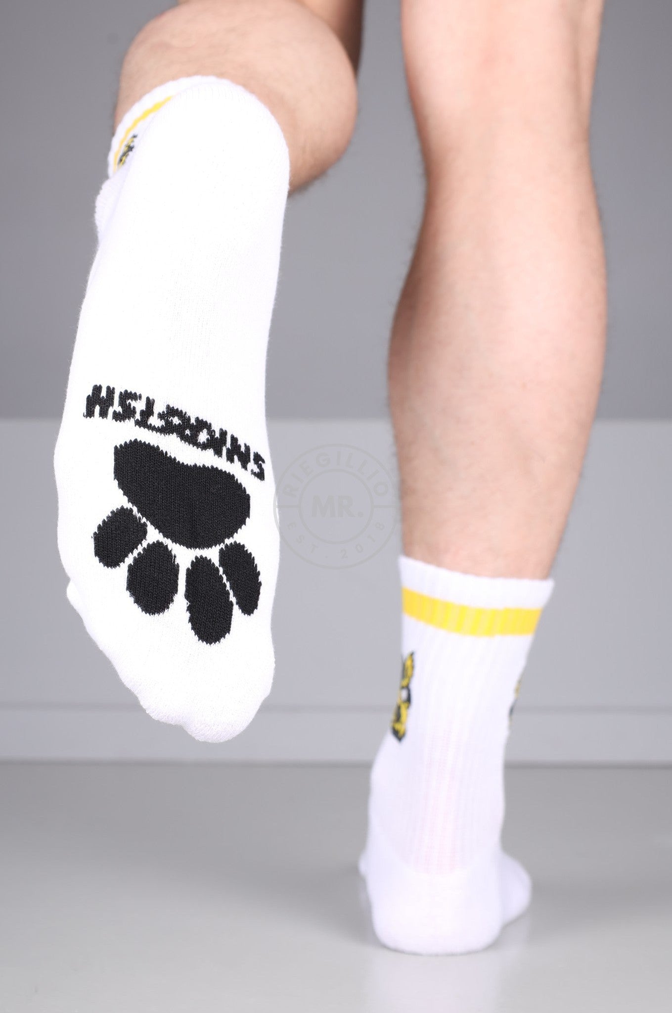 SNKRFTSH PUPPY SOCKS - YELLOW at MR. Riegillio