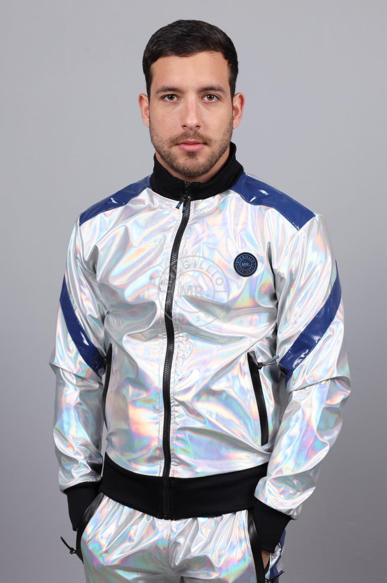 № 001 Holographic PVC Tracksuit Jacket at MR. Riegillio