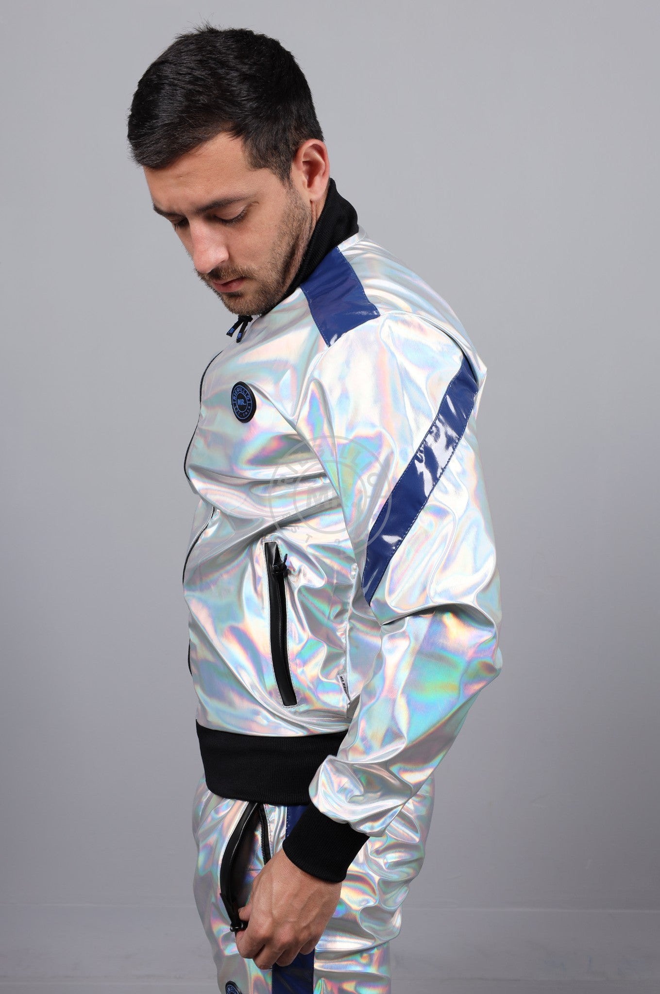 #001 Holographic PVC Tracksuit Jacket at MR. Riegillio