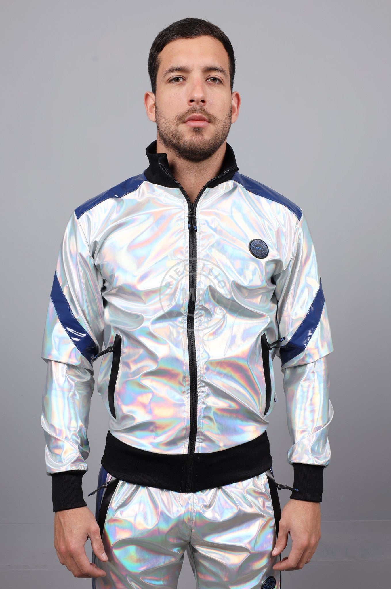 #001 Holographic PVC Tracksuit Jacket at MR. Riegillio