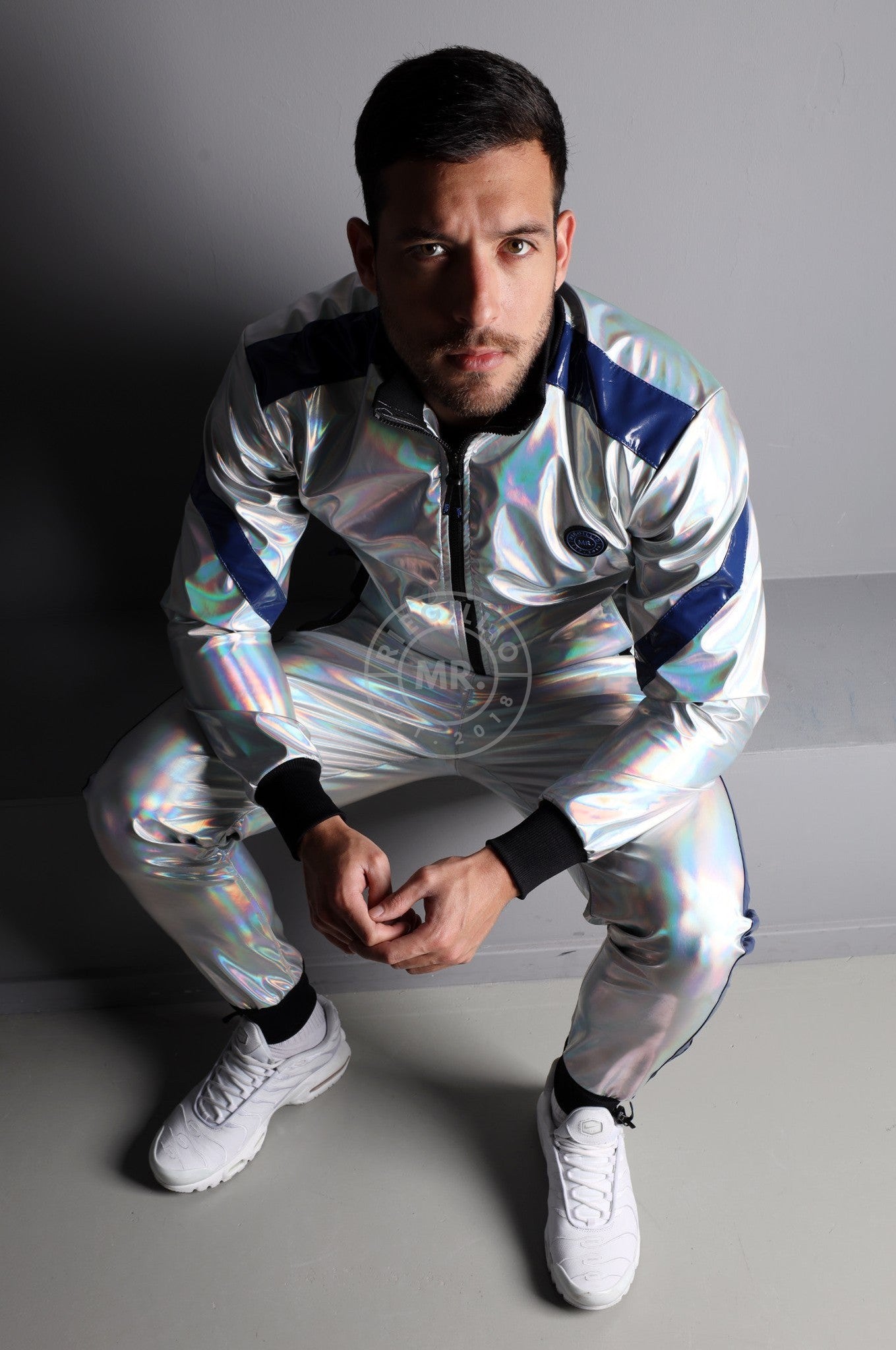 #001 Holographic PVC Tracksuit Jacket at MR. Riegillio