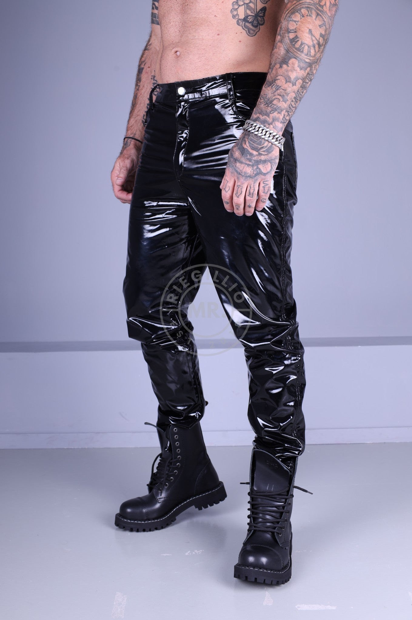 Black PVC Pants at MR. Riegillio