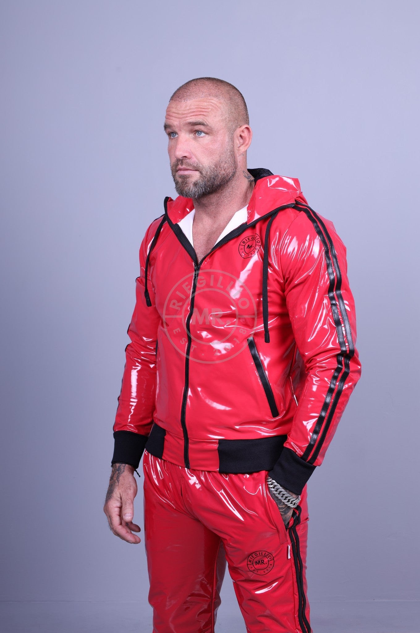 Red PVC Tracksuit Jacket
