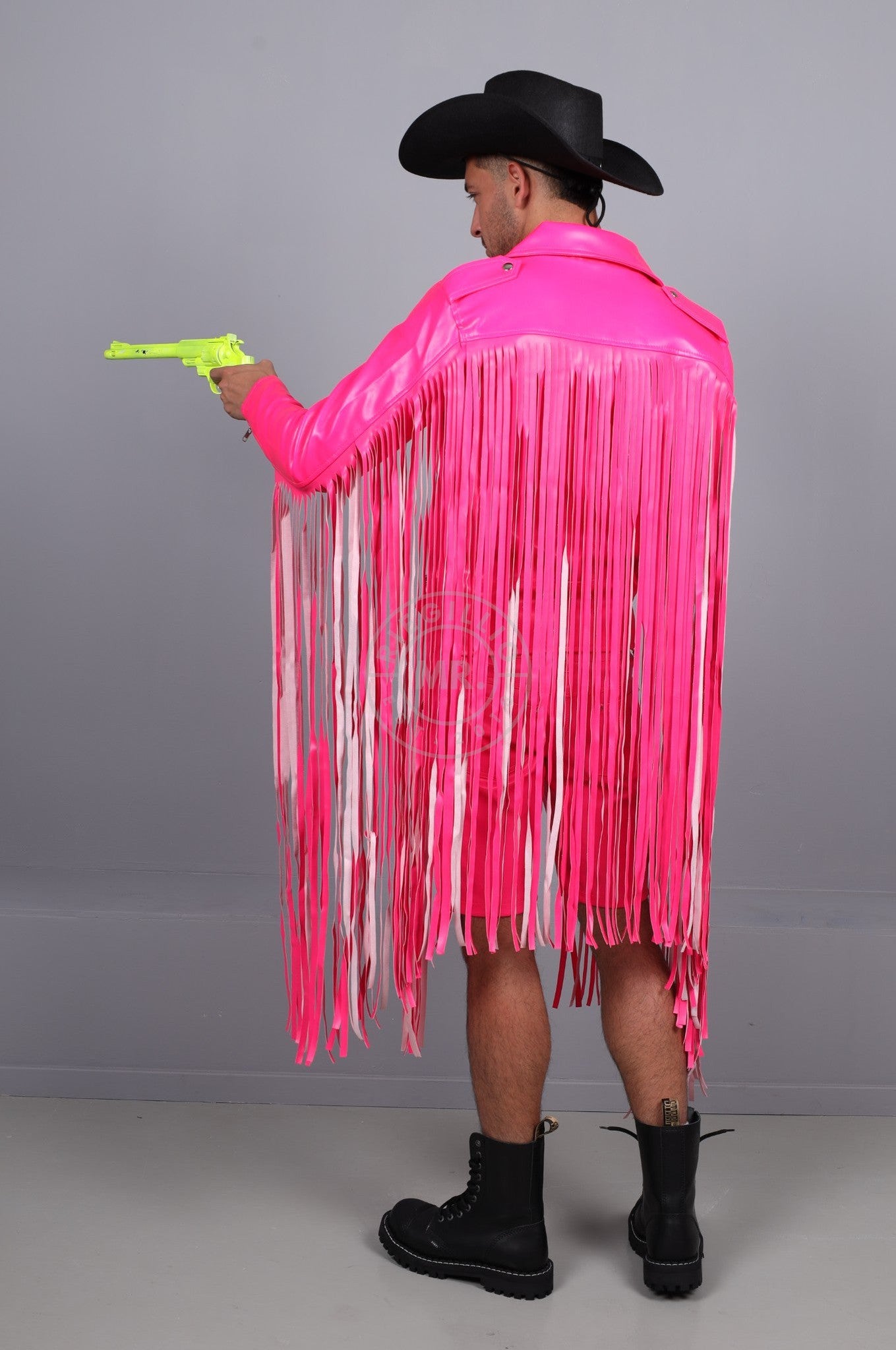 MR. Fringe Biker Jacket - Neon Pink at MR. Riegillio