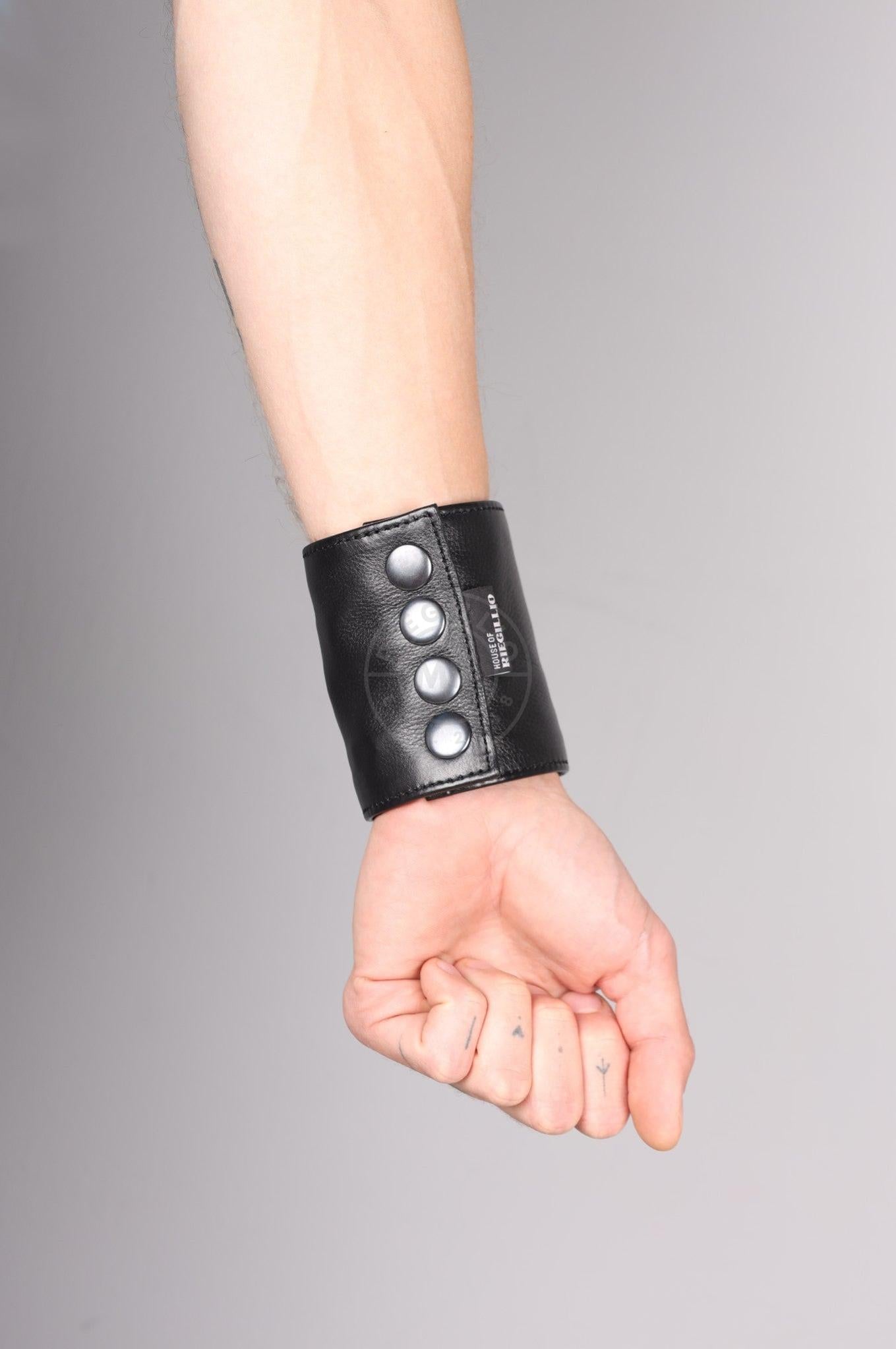 Black Leather Puppy Wrist Wallet - Black at MR. Riegillio