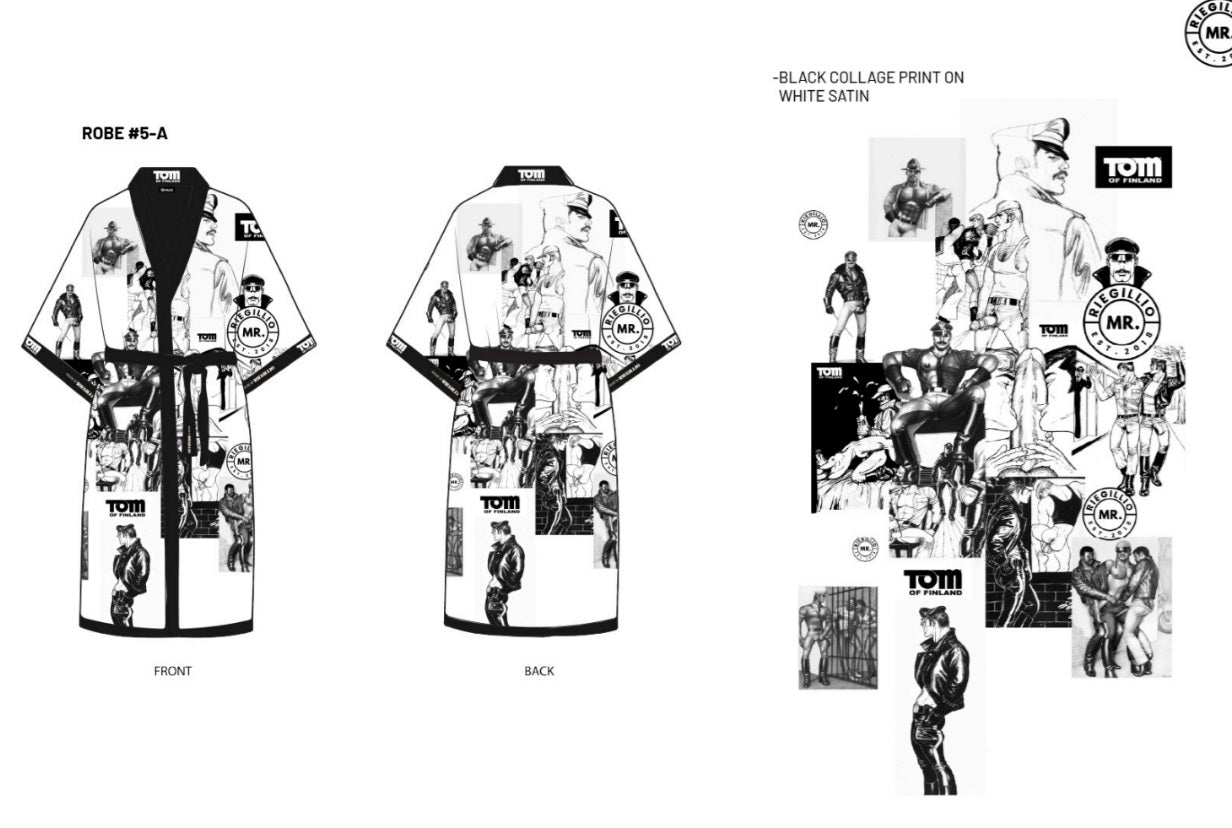 Tom of Finland - Silky Robe - White