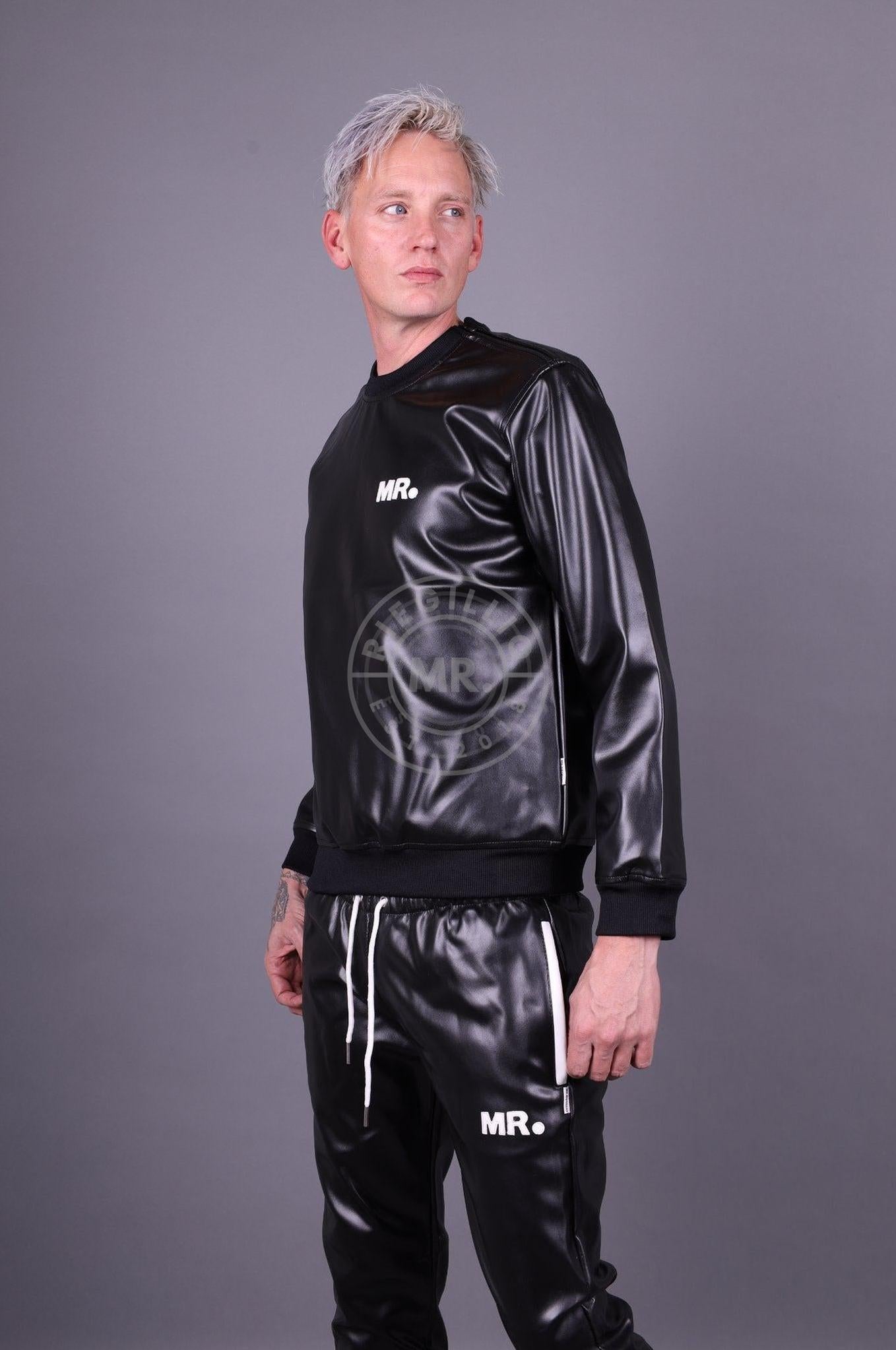 Vegan Leather Black Sweater at MR. Riegillio