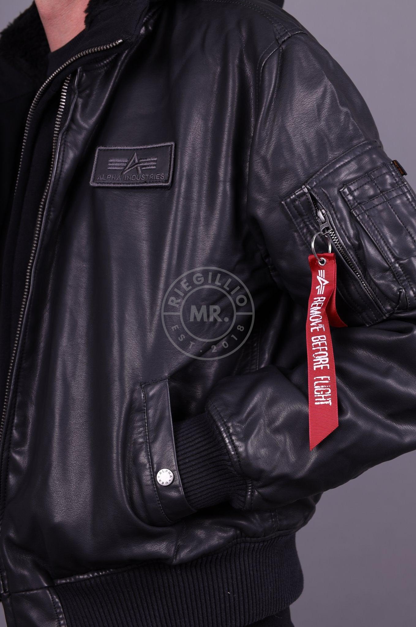 Alpha Industries MA-1 D-Tec FL Black at MR. Riegillio