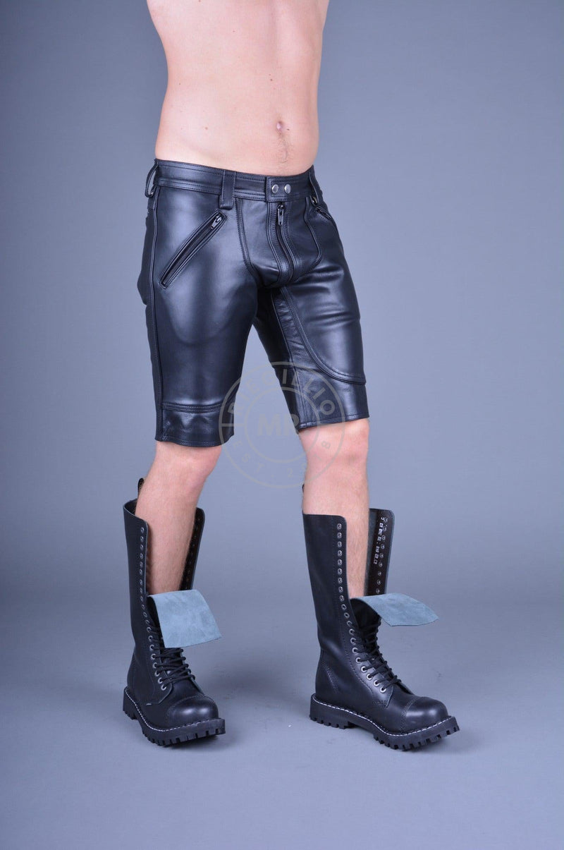 Mister B Leather FXXXer Shorts - Black at MR. Riegillio