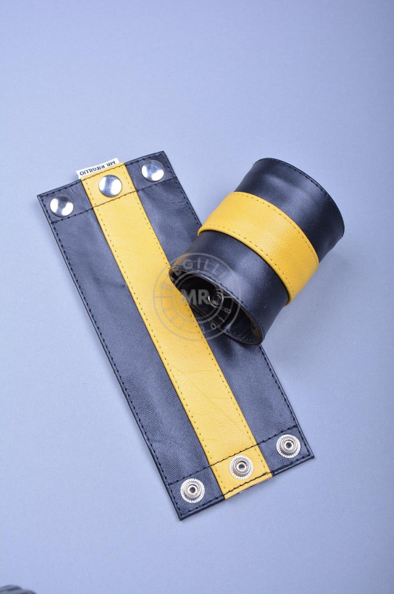 Yellow Wrist Wallet - Single Stripe at MR. Riegillio