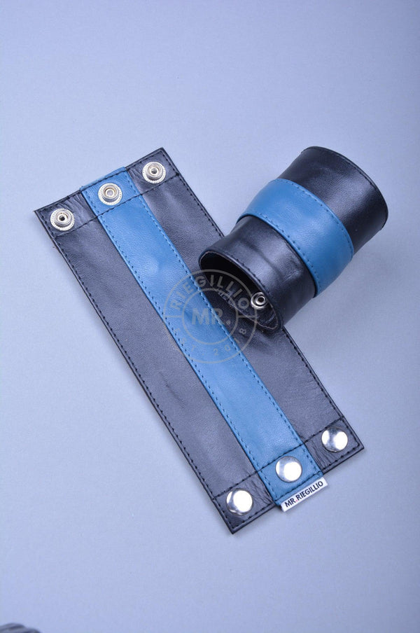 Jeans Blue Wrist Wallet - Single Stripe at MR. Riegillio