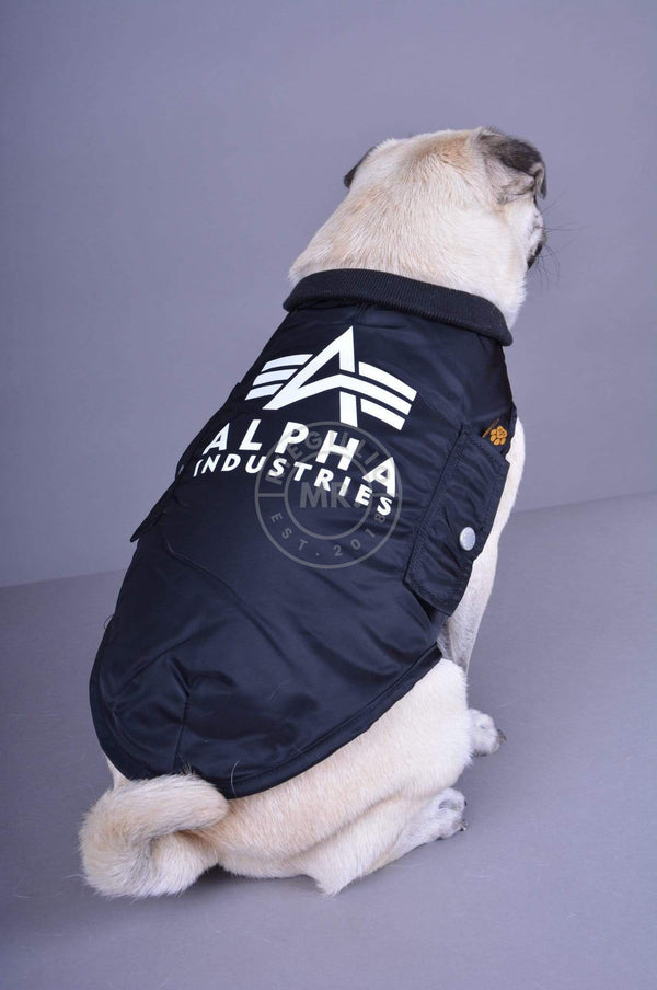 Alpha Industries MA-1 Dog Jacket Backprint Black at MR. Riegillio