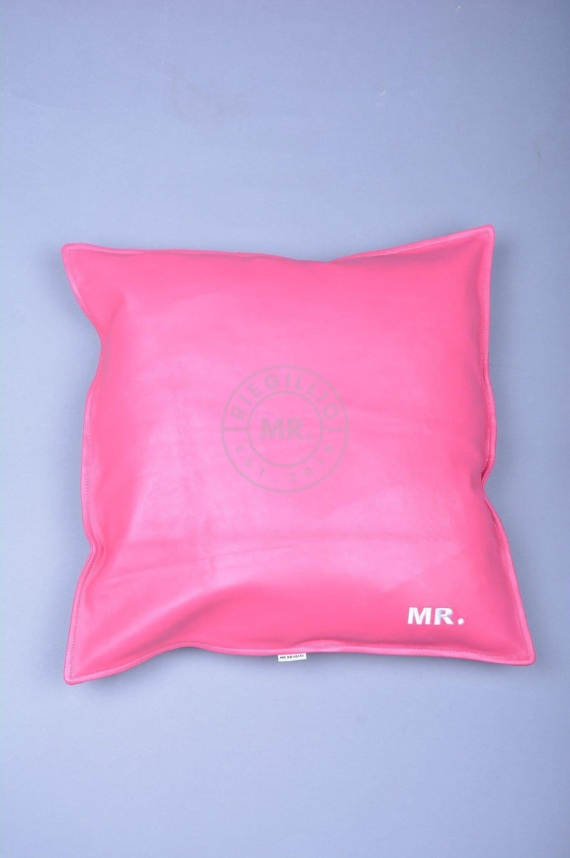 Pink Leather Pillow at MR. Riegillio