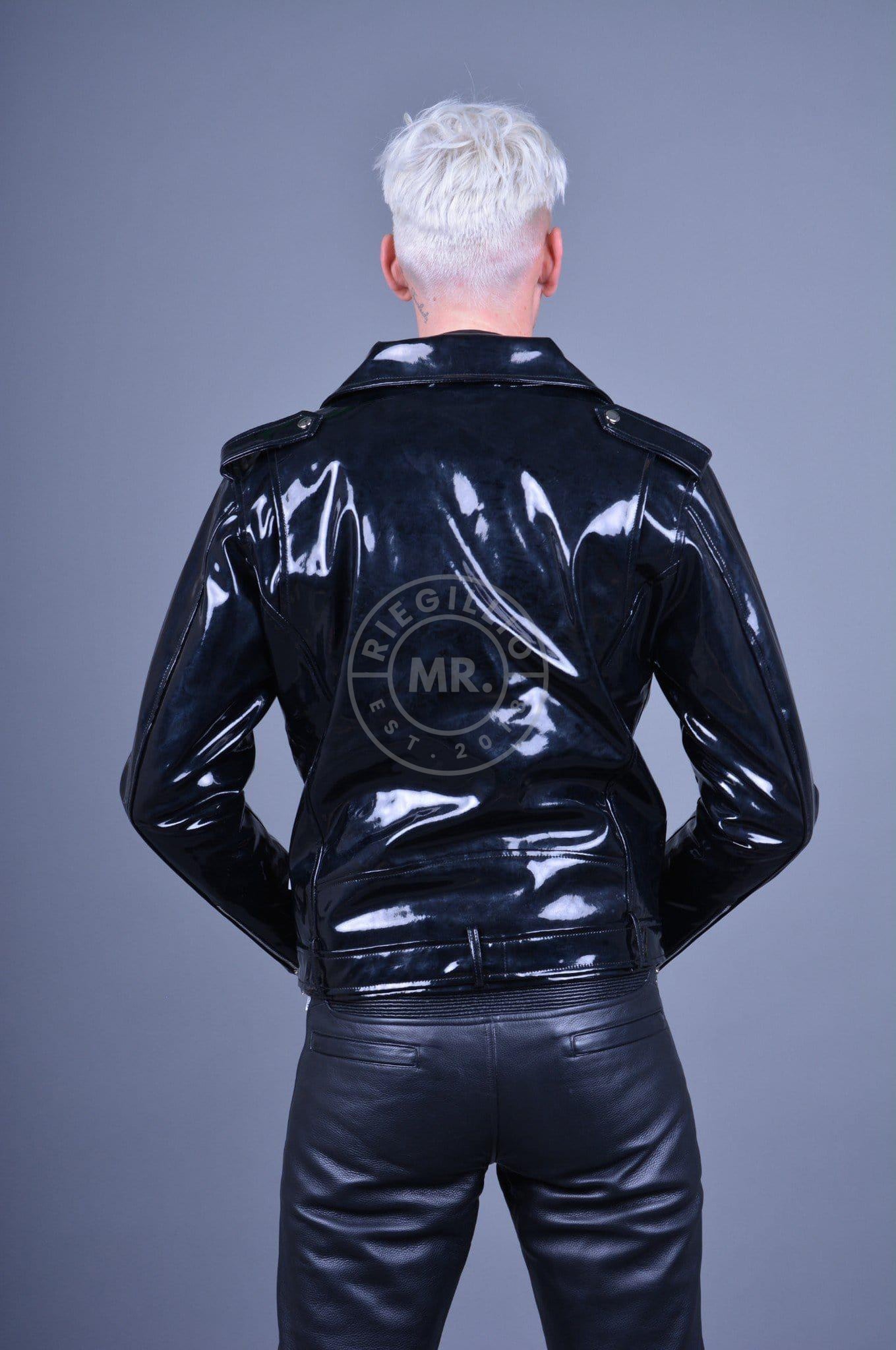 Black PVC Brando Jacket by MR. Riegillio