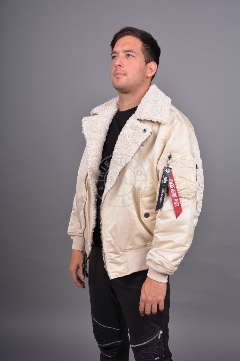 Alpha Industries Neil Barrett MA-1 B3 Biker Jacket Black Vintage White at MR. Riegillio