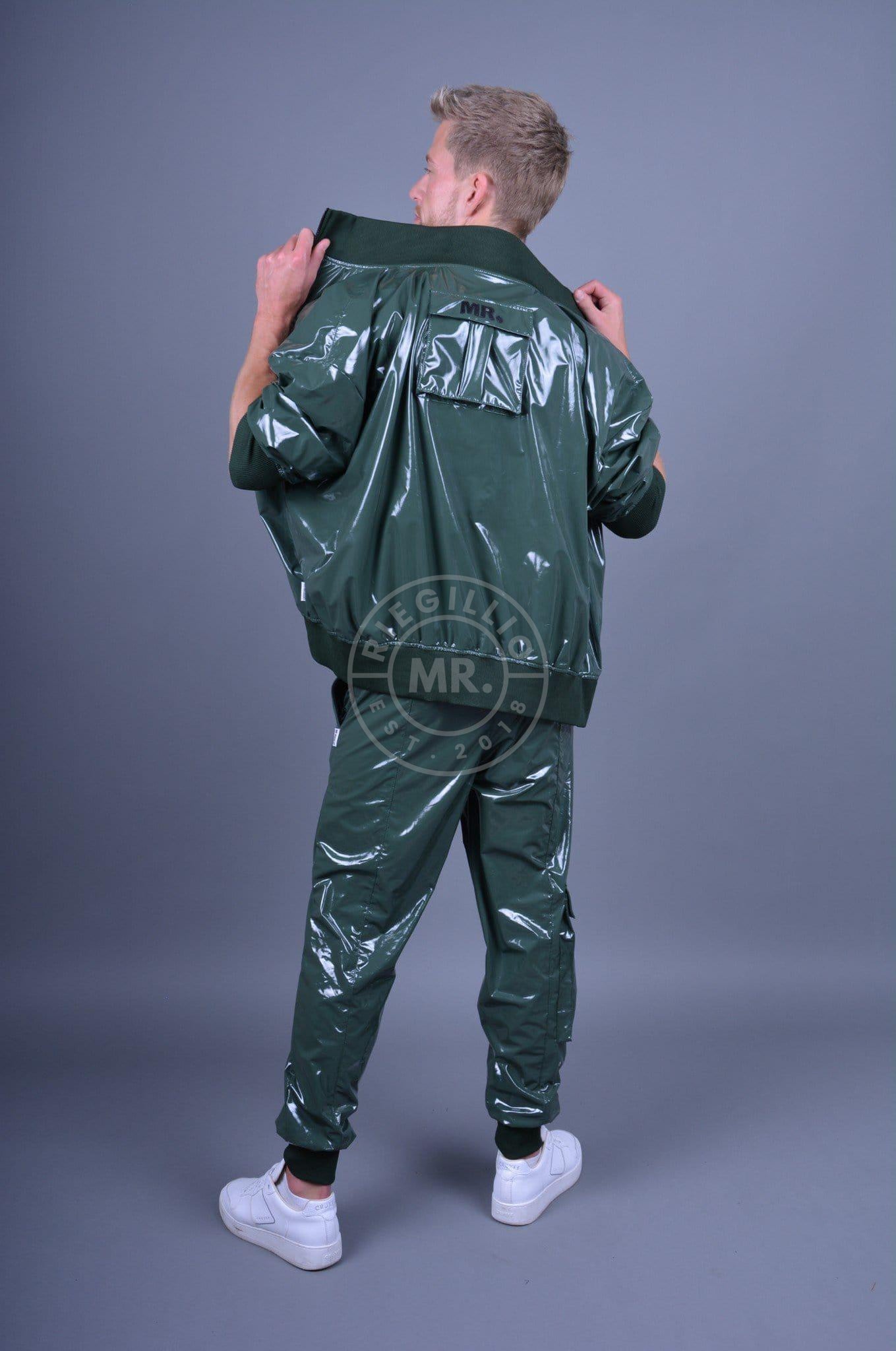Green PVC Tracksuit Oversized Jacket at MR. Riegillio