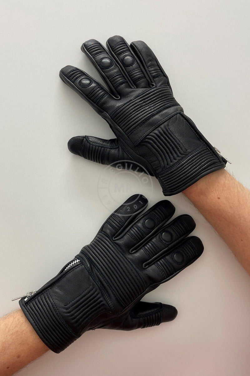 Leather Biker Gloves at MR. Riegillio