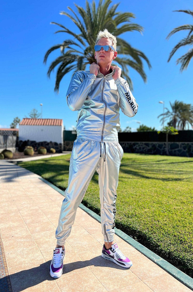 Silver PVC Tracksuit Jacket at MR. Riegillio