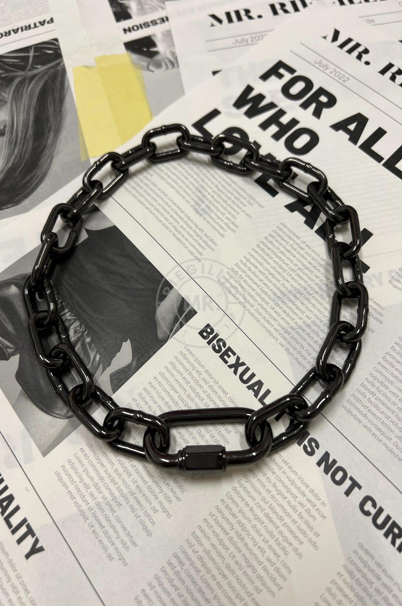 Chain Collar - Black at MR. Riegillio