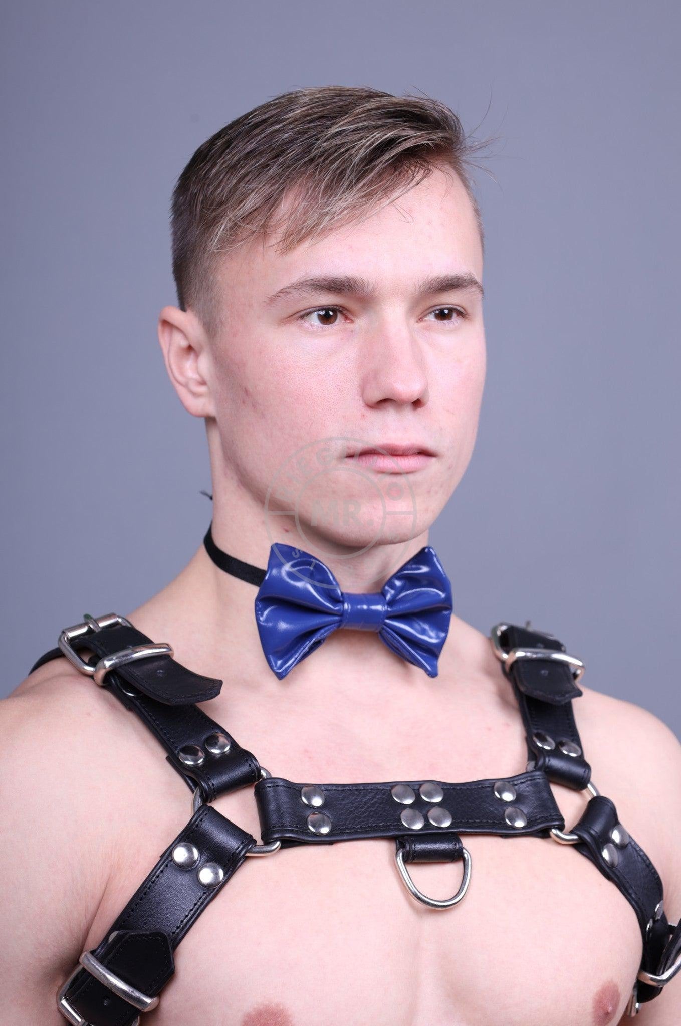 Blue PVC Bow Tie-at MR. Riegillio