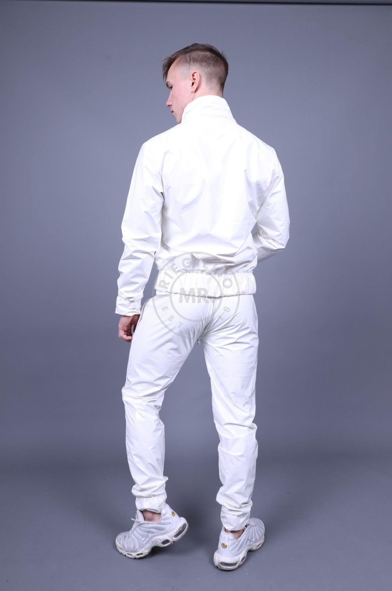White PVC Tracksuit Jacket at MR. Riegillio